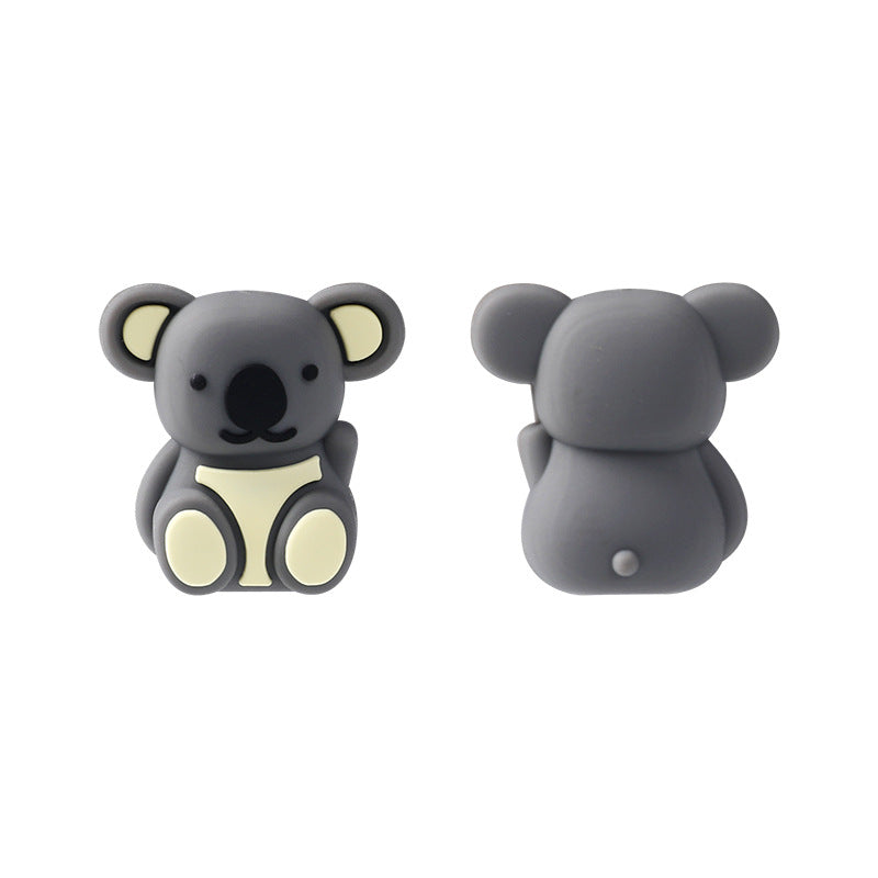 Wholesale 20pcs/pack 3D cartoon cow silicone beads